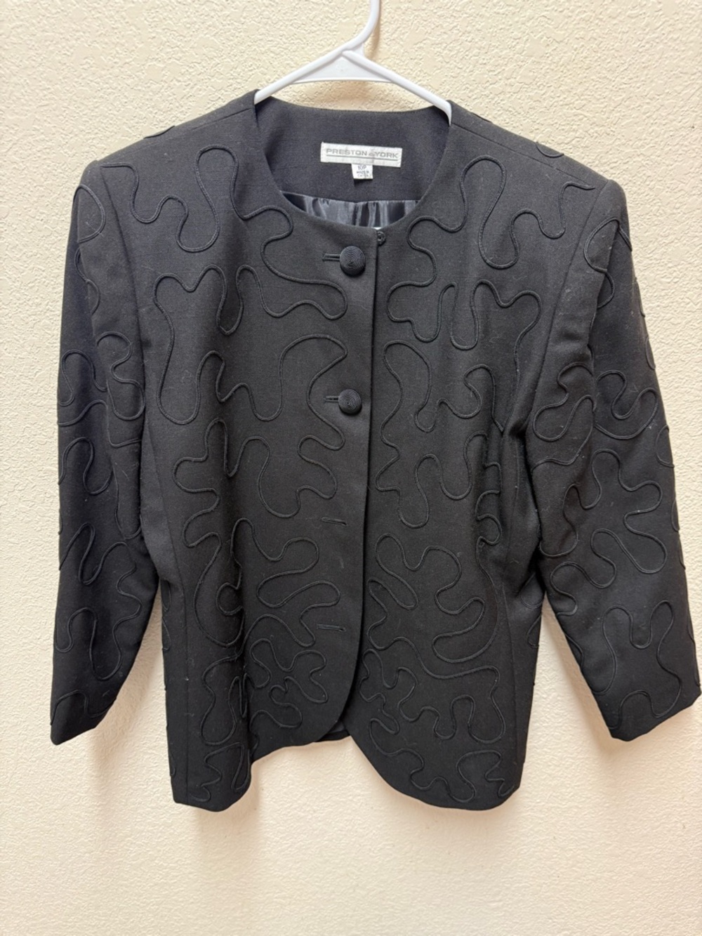 Preston & York Women Blazer Button Down Black Size 10 P